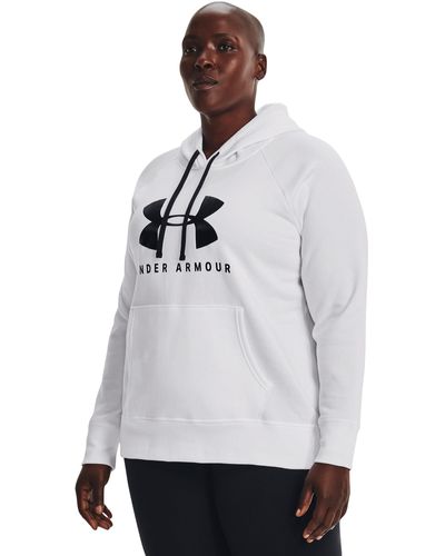 Under Armour Ua Rival Fleece Sportstyle Graphic Hoodie - White
