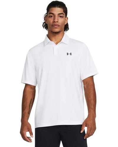 Under Armour Polo tee to green - Bianco
