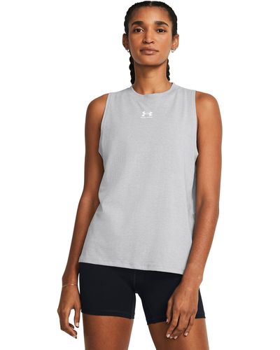 Under Armour Ua Rival Muscle Tank - White