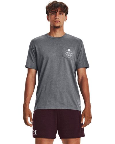 Under Armour Left Chest Confidence, Connection, Community Short Sleeve - Gray