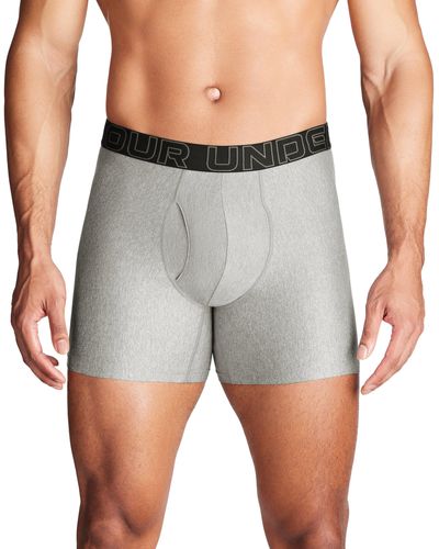 Under Armour Ua Performance Tech 6" 3-pack Boxerjock - Grey