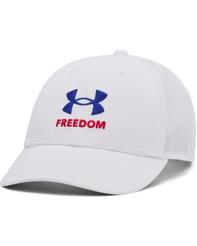 Under Armour Freedom Trucker Hat, in White