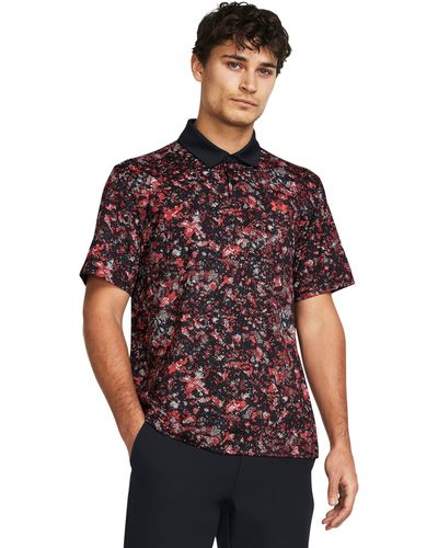 Under Armour Polo estampado tee to green - Rojo