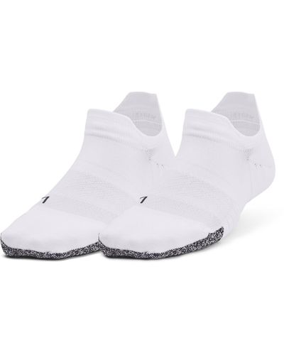 Under Armour Breathe 2-pack No Show Tab Socks - White