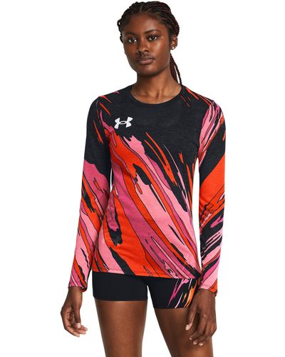 Under Armour Maglia a manica lunga pro runner - Rosso