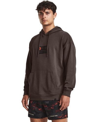 Under Armour Project Rock Veterans Day Heavyweight Hoodie - Brown