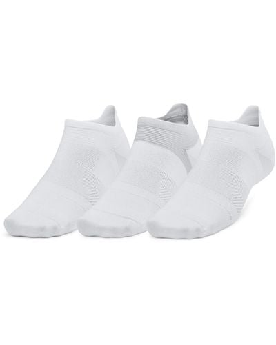Under Armour Ua Armourdry® Run Lite 3-pack No Show Tab Socks - White