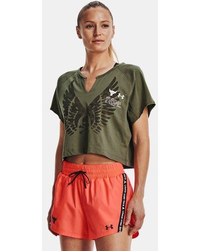 Under Armour Project Rock Wings Short Sleeve - Green