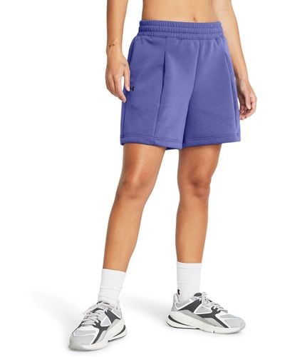 Under Armour Unstoppable Fleece Pleated Shorts - Blue