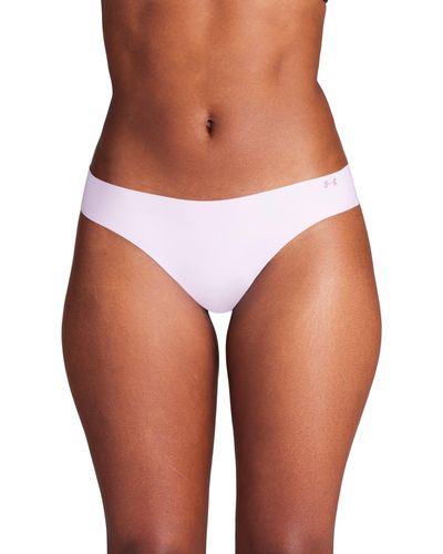 Under Armour Pure Stretch 3-pack No Show Thong - White