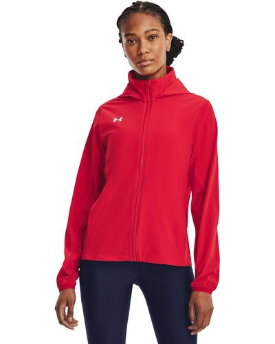 Under Armour Ua Squad 3.0 Warm-up Full-zip Jacket - Red