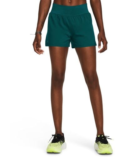 Under Armour Run stamina shorts (8 cm) für hydro teal / hydro teal / reflektierend s - Grün