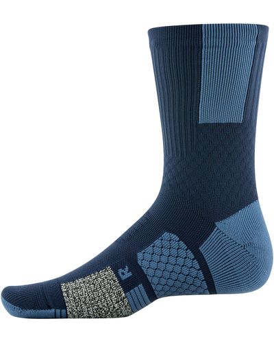 Under Armour Project Rock Armourdry Playmaker Mid-crew Socks - Blue