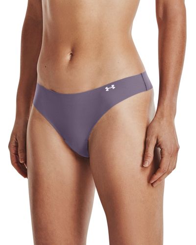Under Armour Ua Pure Stretch Thong 3-pack - Purple