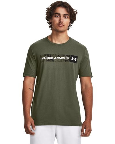 Under Armour Camiseta de manga corta camo chest stripe - Verde