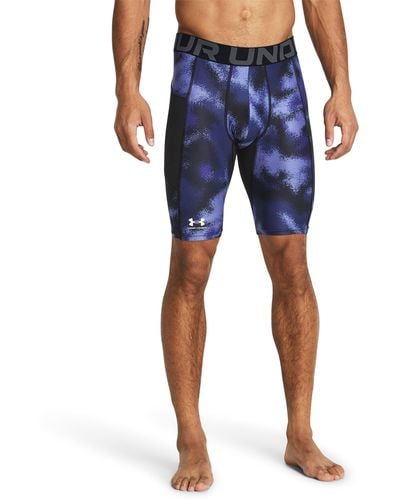 Under Armour Heatgear® lange shorts mit druck für starlight / weiß xl - Blau