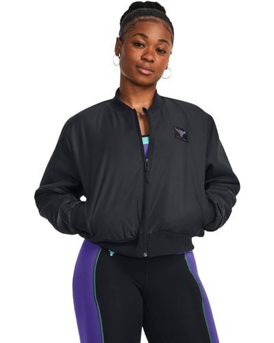 Under Armour Project Rock Bomber Jacket - Blue