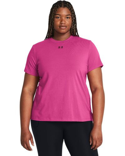 Under Armour Ua Rival Core Short Sleeve - Pink
