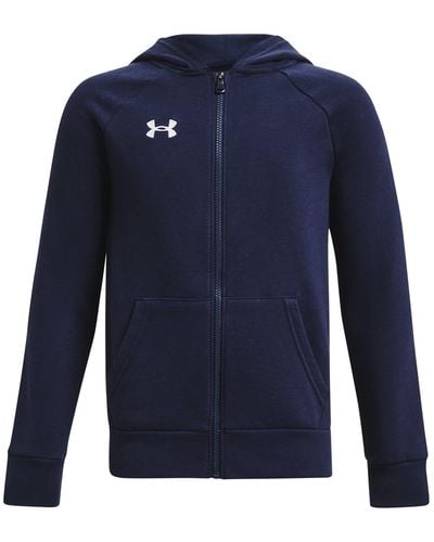 Under Armour Rival fleece-hoodie mit durchgehendem zip für jungen - Blau