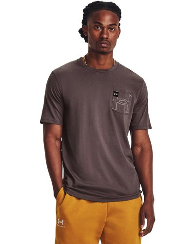 Under Armour Elevated Core Pocket Short Sleeve - Brown