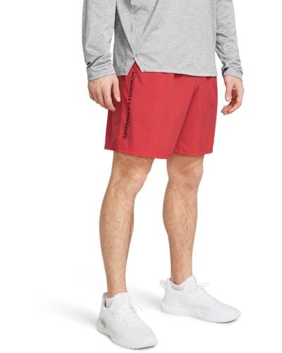 Under Armour Woven shorts mit schriftzug für - Rot