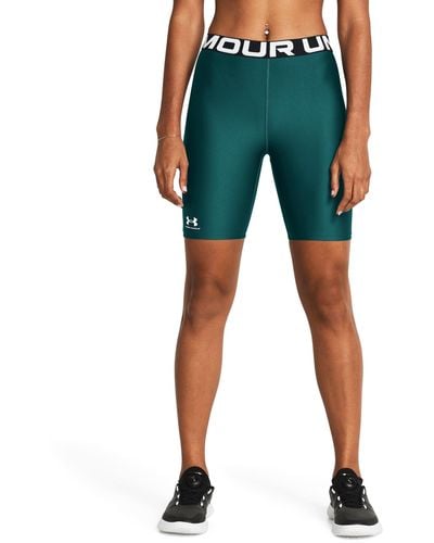 Under Armour Heatgear® 8" shorts für (20 cm) hydro teal / weiß s - Blau