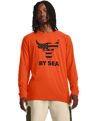 Under Armour Project Rock Veterans Day By Sea Long Sleeve - Orange