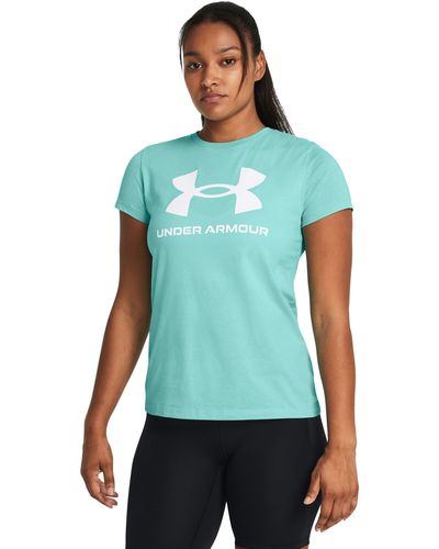 Under Armour Damesshirt Sportstyle Graphic Met Korte Mouwen - Groen