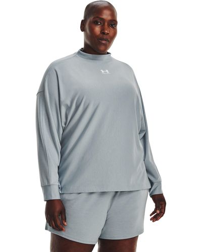 Under Armour Ua Rival Terry Oversized Crew - Blue