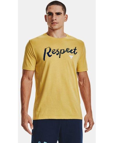 Under Armour Project Rock Respect Short Sleeve - Yellow