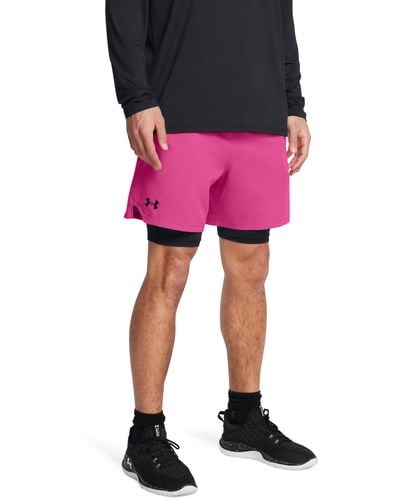 Under Armour Vanish Woven 2-in-1 Shorts - Pink