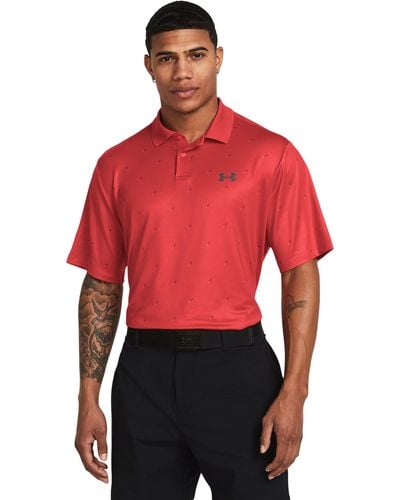 Under Armour Matchplay Printed Polo - Red