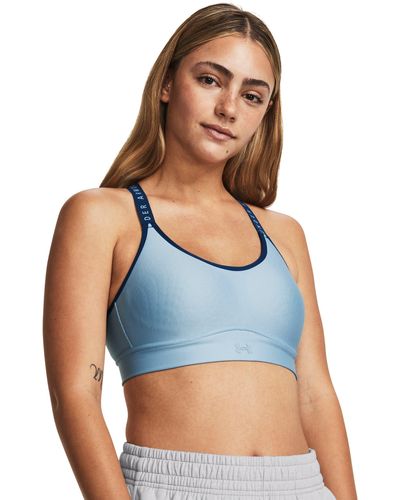 Under Armour Infinity Mid Impact Bra, in Blue