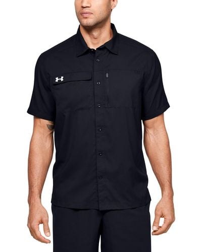Under Armour Ua Motivator Coach's Button Up Shirt - Black