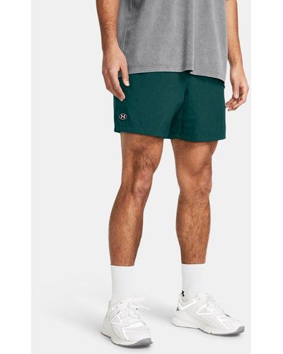 Under Armour Shorts Crinkle Woven Volley Da Uomo Hydro / Bianco - Verde