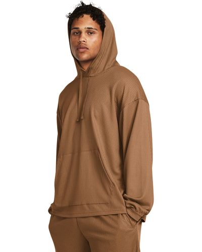 Under Armour Ua Rival Waffle Hoodie - Brown