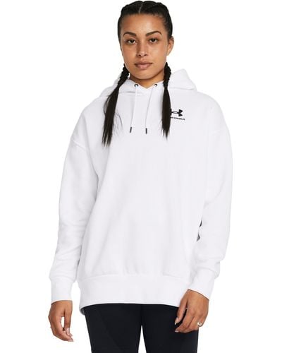 Under Armour Essential fleece-hoodie mit oversized-schnitt für - Weiß