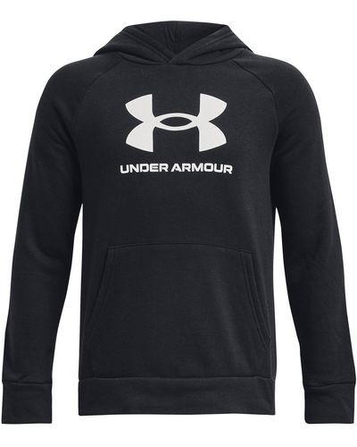 Under Armour Rival fleece-hoodie mit großem logo für jungen - Blau