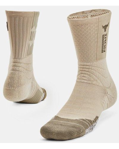 Under Armour Ua Playmaker Project Rock Crew Socks - Brown