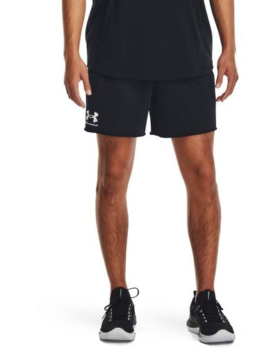 Under Armour Rival shorts aus french terry für (15 cm) - Schwarz