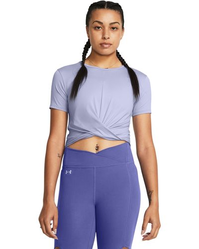 Under Armour Motion Crossover Crop Short Sleeve - Blue