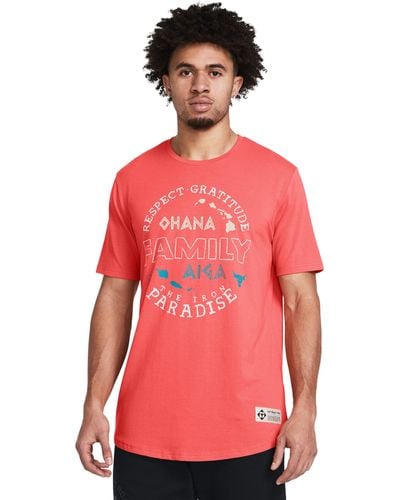 Under Armour Project Rock Family Short Sleeve - Red