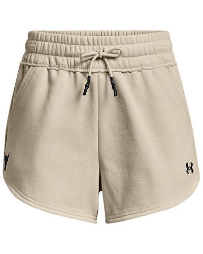 Under Armour Project Rock Fleece Shorts - Brown