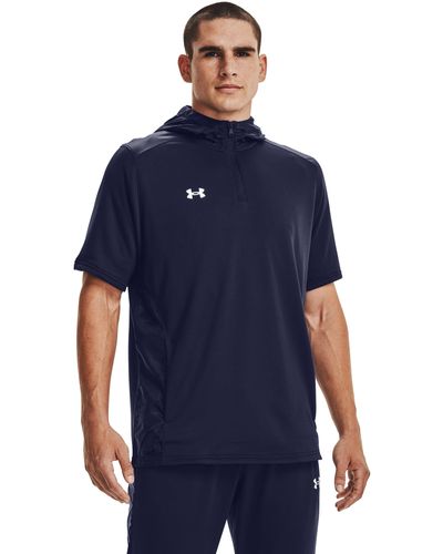 Under Armour Ua Command Short Sleeve Hoodie - Blue