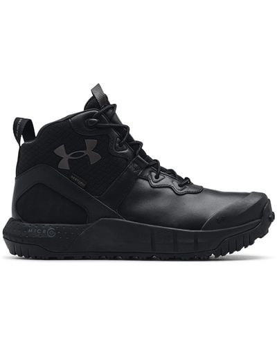 Under Armour Ua Micro G® Valsetz Mid Leather Waterproof Tactical Boots - Black