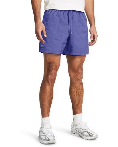 Under Armour Herenshorts Crinkle Woven Volley - Blauw