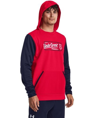 Under Armour Ua Baseball Graphic Hoodie - Red