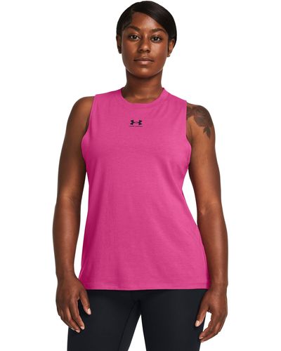 Under Armour Ua Rival Muscle Tank - Pink