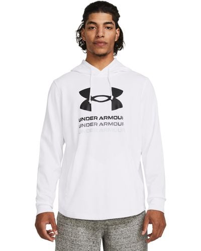 Under Armour Rival Terry Graphic Hoodie - White