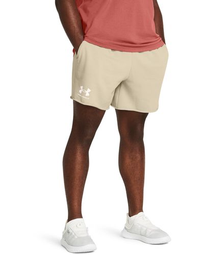 Under Armour Herenshorts Rival Terry 15 Cm - Naturel